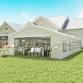 thumbnail image 3 of Outsunny 20' x 40' Large Outdoor Carport Canopy Party Tent with Removable Sidewalls - White, 3 of 9