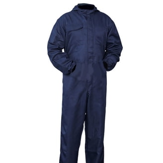 Flame Retardant FR Coverall - 88% C / 12% Nylon, X-Large, Navy