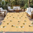 thumbnail image 2 of Yellow Beige Bee Outdoor Rug for Patio/Deck/Porch, Non-Slip Large Area Rug 6 x 9 Ft, Spring Floral Elegant Pastoral Flowers Indoor Outdoor Rugs Washable Area Rugs, Camping Rug Carpet Runner, 2 of 8