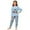 Light Blue, variant on Girls 67 Print Pajamas Set Outfits Sleepwear Tops And Pants Set Clothes