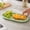 B-1, variant on Snmubt Oval Serving Tray, Plastic Serving Platter with Curved Edge, Dessert Tray for Snacks, Fruit, Appetizers and Home Dining