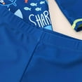 thumbnail image 4 of Gelikeya Toddler Boy Swimsuit 6-12 Months Swimsuits Short Sleeve Kids Bathing Suits Boys Rash Guard Sets with Hat 3 Piece (Baby, A01 Blue, 6-12 Months), 4 of 7