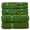 Green, variant on BC BARE COTTON Luxury Hotel & Spa Quality, Highly Absorbent 100% Turkish Cotton, 750+ GSM, Eco Friendly Towel, Dobby Border Towels, 2 Bath Towel, 2 Hand Towel, 4 Washcloths (8 Piece, Moss)
