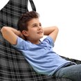 thumbnail image 1 of Grey Plaid Lounger Chair Bag, Gloomy Colors of Classic Checkered Pattern Repeated Design Illustration, High Capacity Storage with Handle Container, Lounger Size, Dust and Pearl, by Ambesonne, 1 of 1