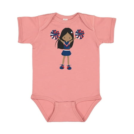 

Inktastic African American Girl Cheerleaders Blue Uniform Gift Baby Girl Bodysuit