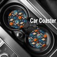thumbnail image 3 of SPEKSEE Colorful Planets Print Ceramic Car Interior Coasters 2 Pack, Anti Slip 2.56 Inch Absorbent Cup Mat Interior Accessories Fit for Most Cars, 3 of 7