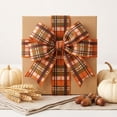 thumbnail image 6 of BBilaBu 15 Ft Fall Wired Ribbon, 2.48 Inch Wide Thanksgiving Craft Ribbon with Fall Plaid Print, Wired Edges for Wreath Bows, Gift Wrapping, Garlands, Centerpieces and DIY Home Decor, 6 of 6