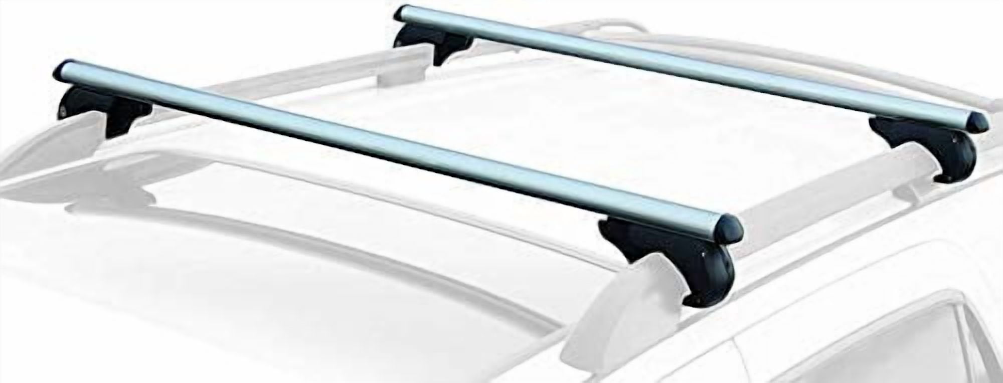 JEGS 71002 Roof Rack Cross Bar Set with Key Locks, Adjustable Clamps