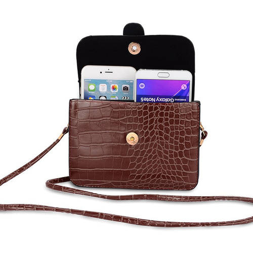 VANGODDY Crocodile Themed Eco Leather Horizontal Phone Pouch