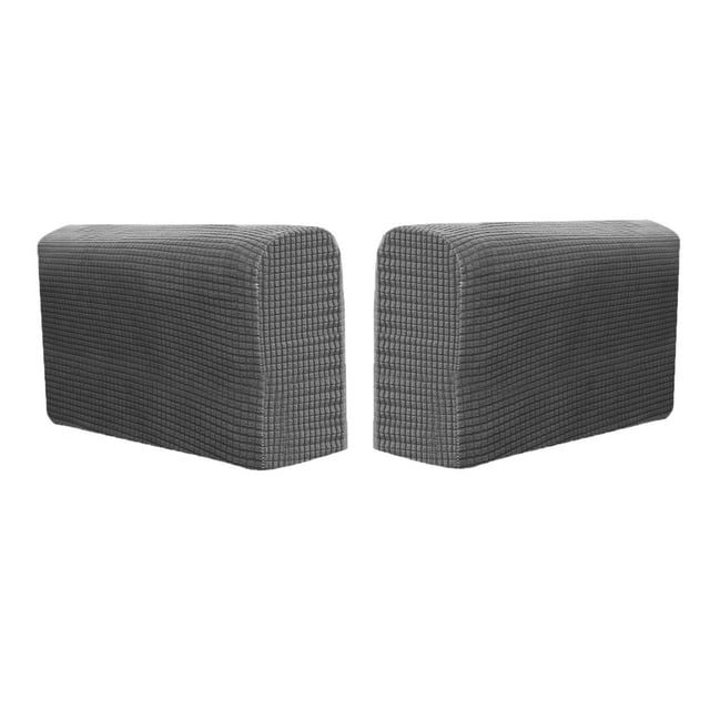 yuksok Sofa Armrest Cover Thick Soft Polyester Stretch Armchair Slipcover Non Slip Arm Protector dark gray