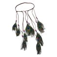 thumbnail image 1 of Diadema de Plumas Zulema para Niña Bohemias Azul, 1 of 3