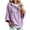 Purple, variant on hlysgo Womens Knit Hoodie Batwing 3/4 Bell Sleeves Oversized Sweatshirts with Kangaroo Pocket Lightweight Casual Pullover Tops Green,S