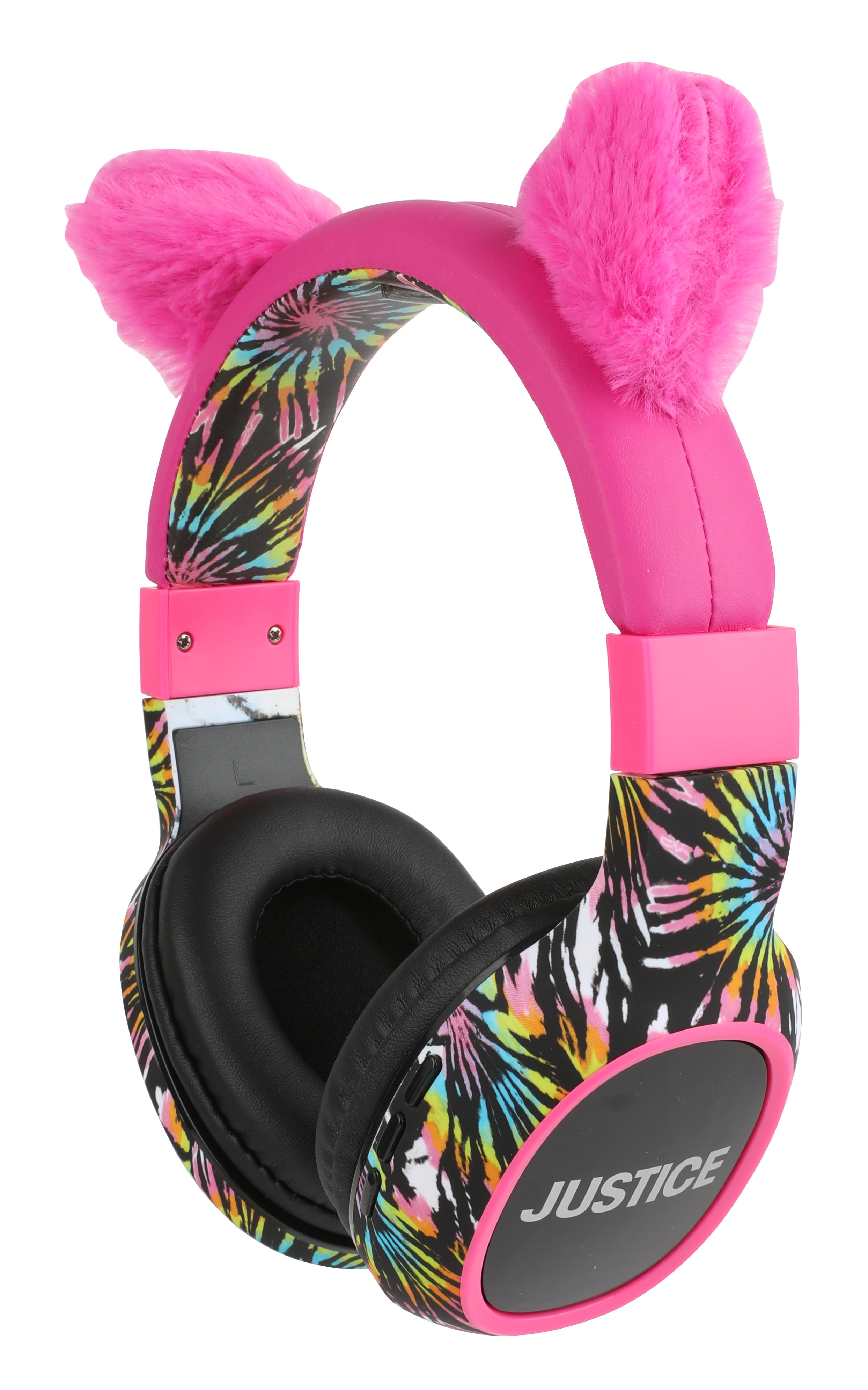 Justice Portable Wireless Bluetooth Headphones with Cat EarsPink
