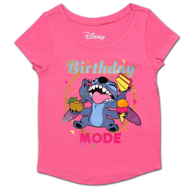 Camiseta Disney Lilo & Stitch Girls Birthday Mode Rosa