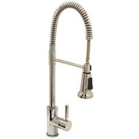 Essen Industrial Style Kitchen Faucet With Pull Down Spout And Single Metal Lever Handle, Chrome, Lead