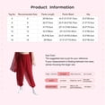 thumbnail image 7 of iixpin Belly Dance Harem Pants for Girls Classic Tribal Arabic Princess Halloween Trousers Palazzo Bloomers Burgundy 14, 7 of 7