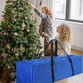 thumbnail image 5 of romoty 45x12x13 Inch Christmas Tree Storage Bag, Heavy Duty Oxford Cloth, Waterproof Storage Tote (Blue/Black Options), 5 of 6