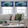 thumbnail image 4 of LALILO Kitchen Curtain Valance Earth Day Small Planet Space Rod Pocket Window Curtain 52"x 18" Set of 2, 4 of 5