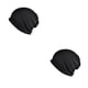 thumbnail image 3 of Naiovety Sombreros Otoño Invierno Skullies Gorros Chemo Caps Espesar Bonnet Tejido Deportes al aire libre Protección Equitación Ciclismo negro 2Conjunto, 3 of 6