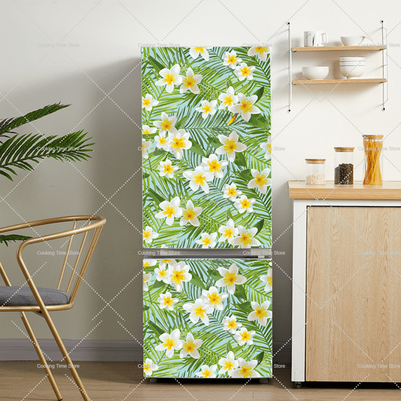 tic Little Flower Fridge WrapMural Sticker Refrigerator Wrap PVC Vinyl Decorative Fridge Decals Self