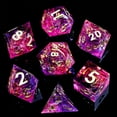 thumbnail image 1 of Mini Planet Rpg 7 Uds Dnd Sharp Edge Mtg juego de dados poliédricos de mazmorras y dragones hechos a mano de resina con revestimiento de brillo, 1 of 5