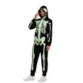 thumbnail image 6 of Spooktacular Creations Adult Women Men Skeleton Glow in the Dark Dress Pajama Jumpsuit for Halloween Costume, Trick or Treat, Themed Party-S, 6 of 7