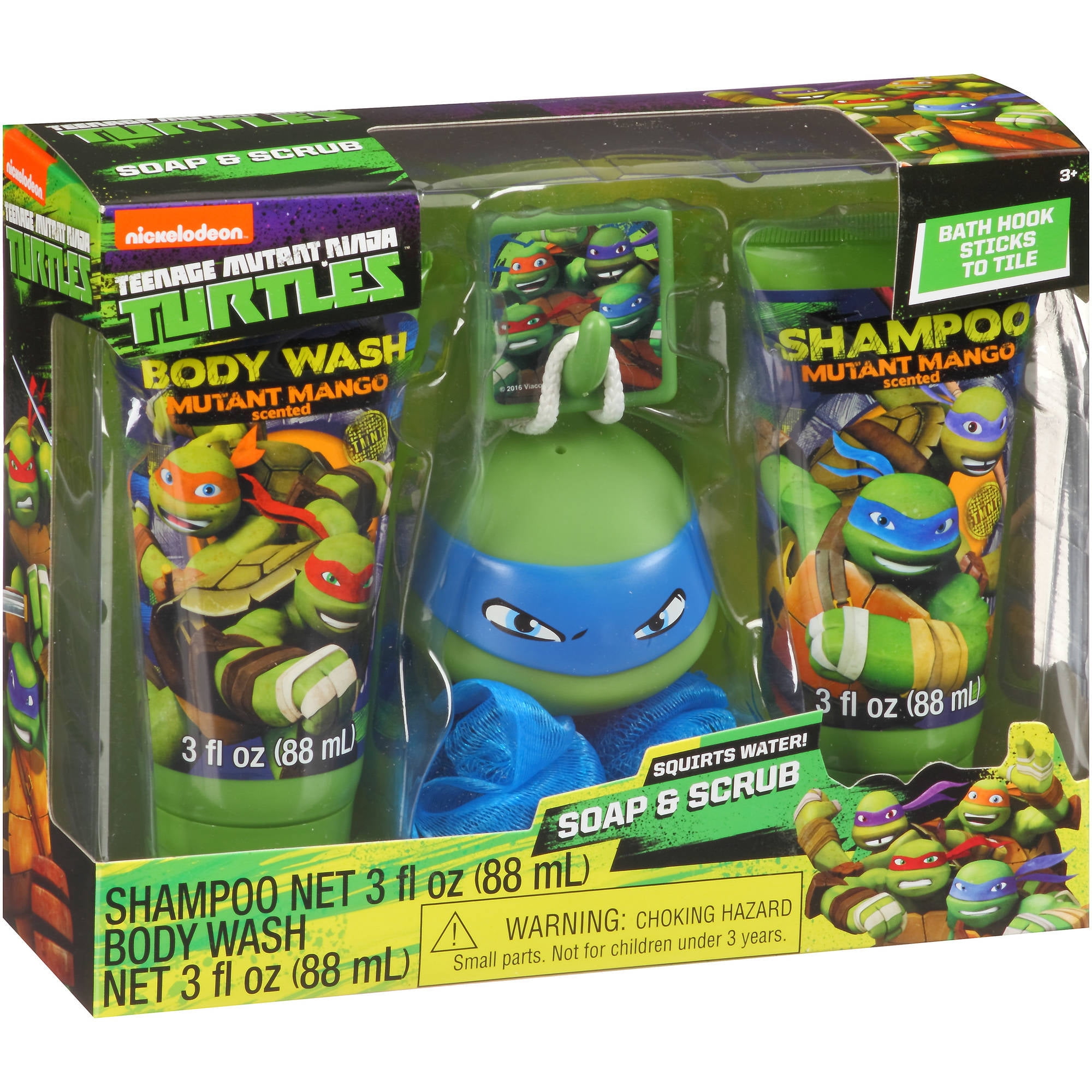 Shampoo Bath Sc.. Body Wash Teenage Mutant Ninja Turtles 4 Piece Soap & Scrub 