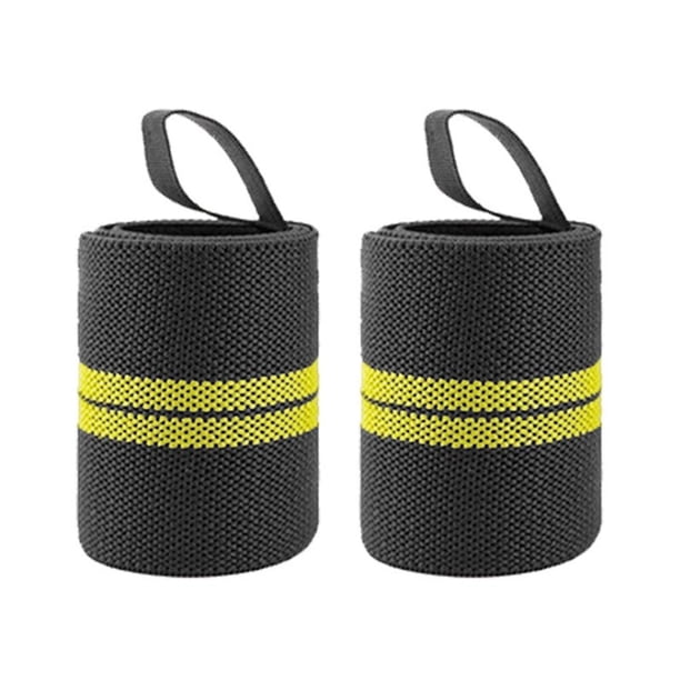 Muñequera acolchada para Fitness, correa para pulgar, levantamiento de pesas, envoltura de mano, soporte para levantamiento de pesas, muñequera de barra de entrenamiento de gimnasia, 1 par