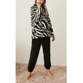 thumbnail image 4 of Richie House Women's Two-Piece Fleece Pajama Set Casual Oversize Collar Pajama Fluffy Lounge Night RHW4005-A-XS, 4 of 7