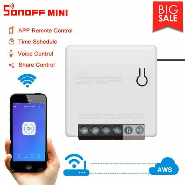 Control Remoto de Aplicación de Voz Inteligente onlyliua para El Hogar Sonoff-Mini Wifi