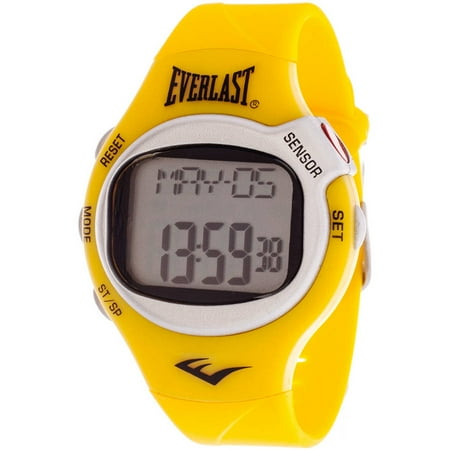 Everlast HR5 Finger-Touch Heart Rate Monitor Watch, Yellow Plastic Strap