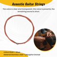 thumbnail image 4 of A108 6Pcs/Set Acoustic  Guitar String 009-045 Inch 6 Strings Guitar Parts Accessories, 4 of 8