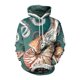 thumbnail image 1 of Sudadera con capucha de gran tamaño para hombre, ropa de calle suelta con estampado de trébol, cefalopod, Harajuku, ropa con bolsillo para el día de Santa Pa e Irlanda, 1 of 3