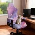 thumbnail image 2 of TSOVTHRID Purple Marble Texture Print Set of 4 Gaming Chair Slipcover with Armrest Covers Stretch Rotating Gaming Chair Protector Office Desk Chair Cover Cat Scratch Proof, 2 of 7