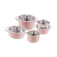 thumbnail image 2 of Juego de 4 utensilios de cocina, ollas y sartenes, olla para derretir y hervir, juego de utensilios de cocina antiadherentes, olla para cocinar en la rosa, 2 of 8