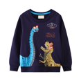 thumbnail image 2 of YDFCWXW Toddler Boys Cotton Lightweight Winter Warm Sweatshirt, Crewneck Pullover Top for Kids (Dark Blue, 3-4 Years), 2 of 7