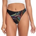 thumbnail image 1 of Fotbe Dragon with Colorful Tail Tanga Sin Costuras para Mujer con Estampado – Panties Invisibles, Transpirables y Cómodos para Uso Diario-3X-Large, 1 of 6