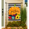 thumbnail image 3 of Striped Gather Pumpkin Garden Flag 2 Sided Applique Thanksgiving, 3 of 3