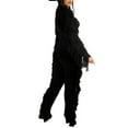 thumbnail image 4 of Aoochasliysweat Suits for Womens 2 Piece Women Trendy Casual Clothes Solid Color Two Piece Knitted Long Sleeve Tassel Outfits, 4 of 8