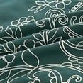 thumbnail image 4 of Chezmoi Collection Linz 7-Piece Teal/White Paisley Floral Embroidery Comforter Set, King, 4 of 8