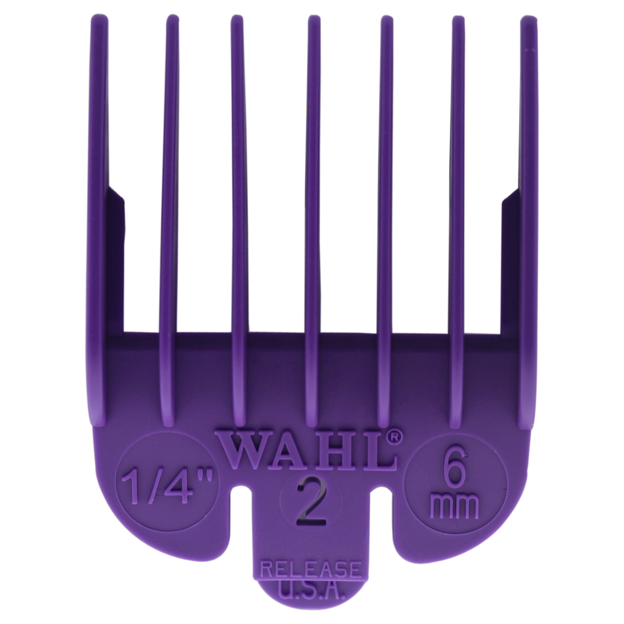 WAHL Professional Color Coded Comb Attachment No. 2 - Purple 1/4 Inch - 1 Pc Comb