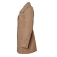 thumbnail image 3 of Womens Mid-Length Single Breasted Wool Look Dress Coat with Pockets - Camel (3X), 3 of 3