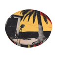 thumbnail image 2 of Round Bar Stool Seat Covers, Retro Tropical Microphone Elastic Round Chair Cover Stool Seat Slipcover Bar Stool Cushions Round Pad for 12-14 inch, 2 of 7
