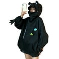 thumbnail image 2 of Pudcoco Lover's Cute Long Sleeve Sweatshirt Boy's/Girl's Loose Cartoon Printing Tops, 2 of 9