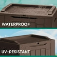 thumbnail image 3 of 30 Gallon Resin Deck Box 2 Pack Outdoor Indoor Waterproof Storage Box for Patio Furniture Pool Accessories Storage for Cushion Garden Tools (Brown, 2 Pack), 3 of 7