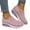 Pink_002, variant on Domuza Orthopedic Shoes for Women Arch Support Non Slip Slip on Nurse Shoes Lightweight Knitted Mesh Stretch Business Casual Shoes Comfortable 2026 New Foam Shoes Black 6.5(EU-37)