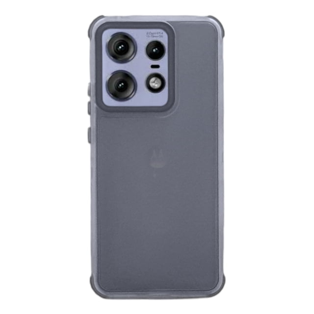 Funda Uso Rudo 360 Cely Vesmir Humo Para Moto Edge 50 Pro Negro Más 2 Micas De Pantalla
