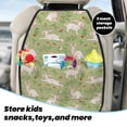 thumbnail image 5 of Kdxio Cute Rabbit And Flower Print 2 Pack Car Kick Mat Seat Cover Back Protector Mat with Pockets for Organizer Backseat Protector and Storage Anti Kick Pad for Vehicles, 5 of 9