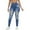 A002_Dark Blue, variant on JGNGSHN Women's Skinny Jeans High Waisted Butt Lift Ripped Jeans Washed Distressed Denim Pants