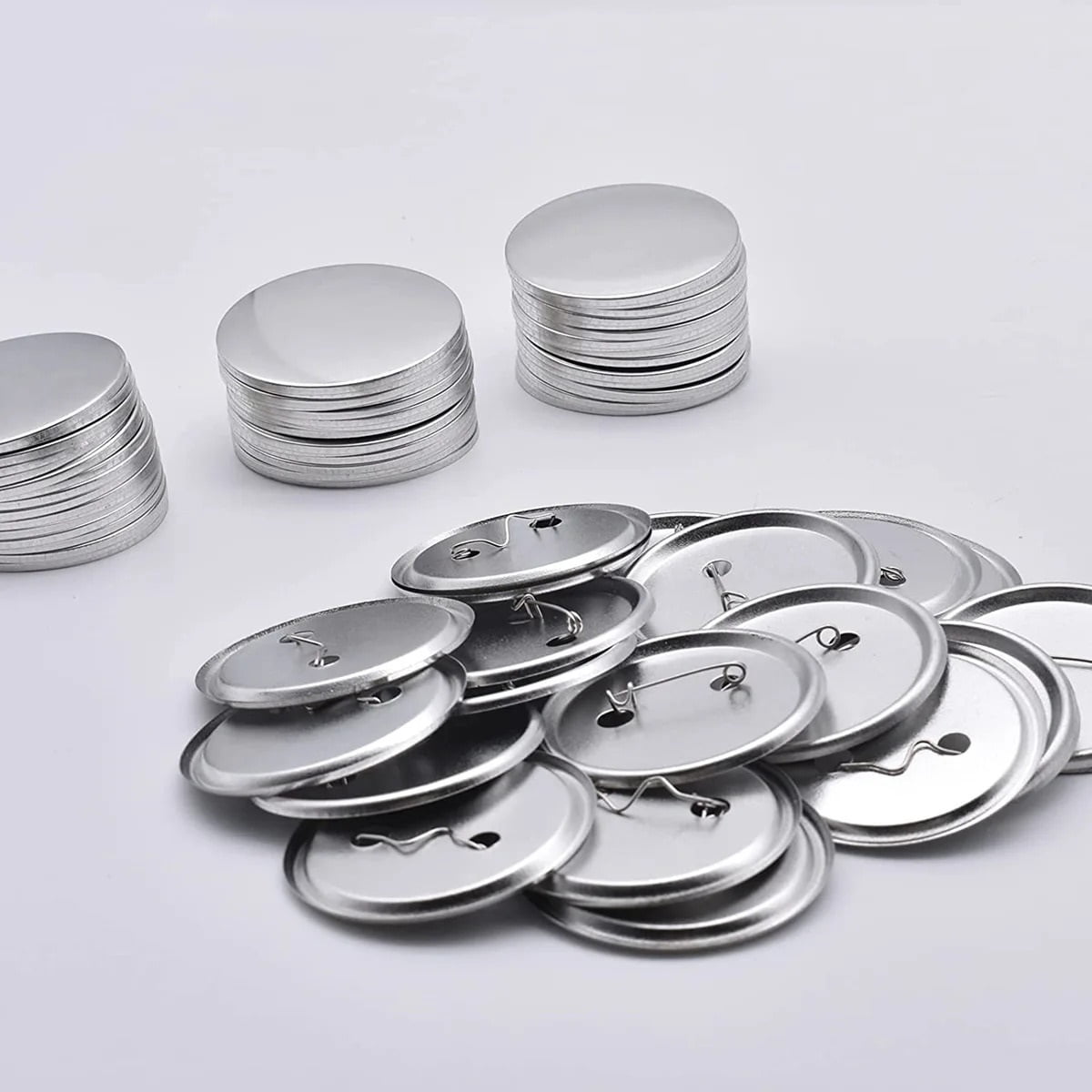 Blank Iron Badges Button Maker Parts, 25MM Badges Button Maker Parts Set, 200Pcs Pin ,Beginner-Friendly